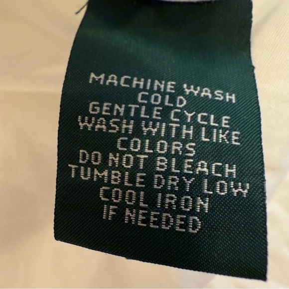 Lauren Ralph Lauren Womens Button Down Shirt White Pockets Roll Tab Sleeve Sz M - Picture 9 of 10